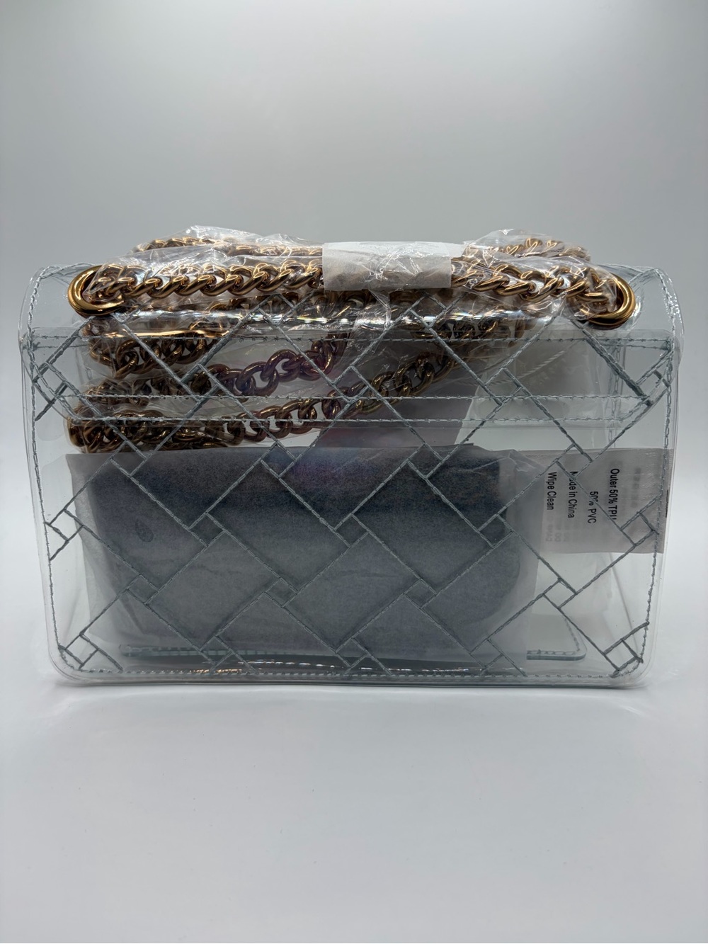 Kurt Geiger Vinyl Mini Kensington wit Gems - Picture 3 of 4